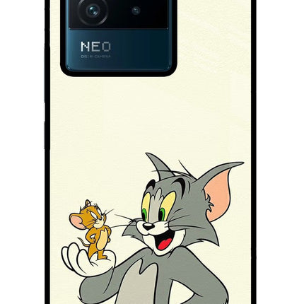 Tom & Jerry IQOO Neo 6 5G Glass Case Back Cover by Casekaro