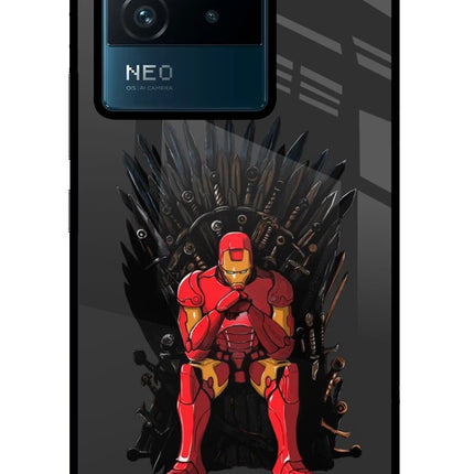 Ironman Throne IQOO Neo 6 5G Glass Case Back Cover by Casekaro