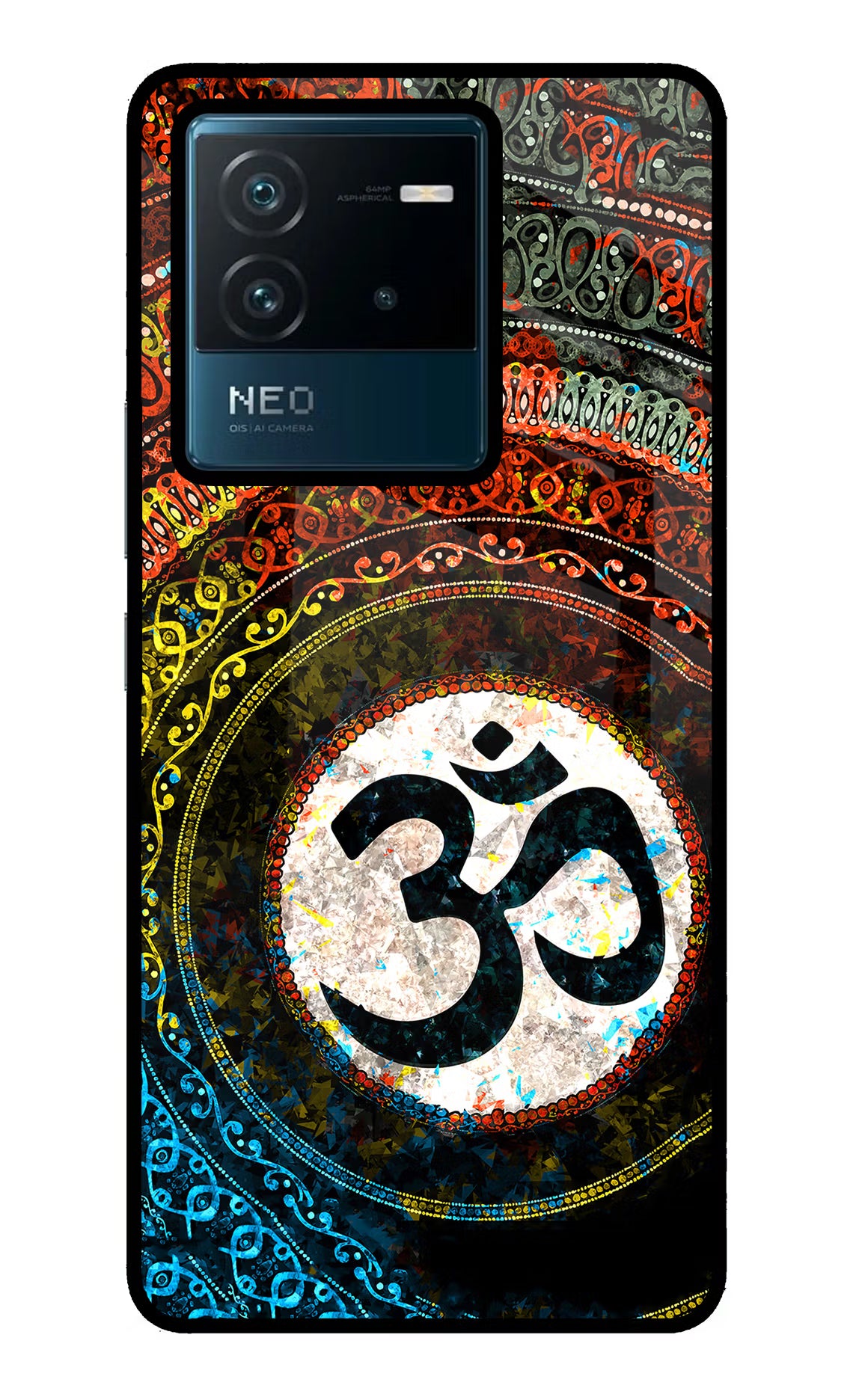 Om Cultural IQOO Neo 6 5G Glass Case Back Cover by Casekaro