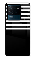 Black and White Print IQOO Neo 6 5G Glass Case