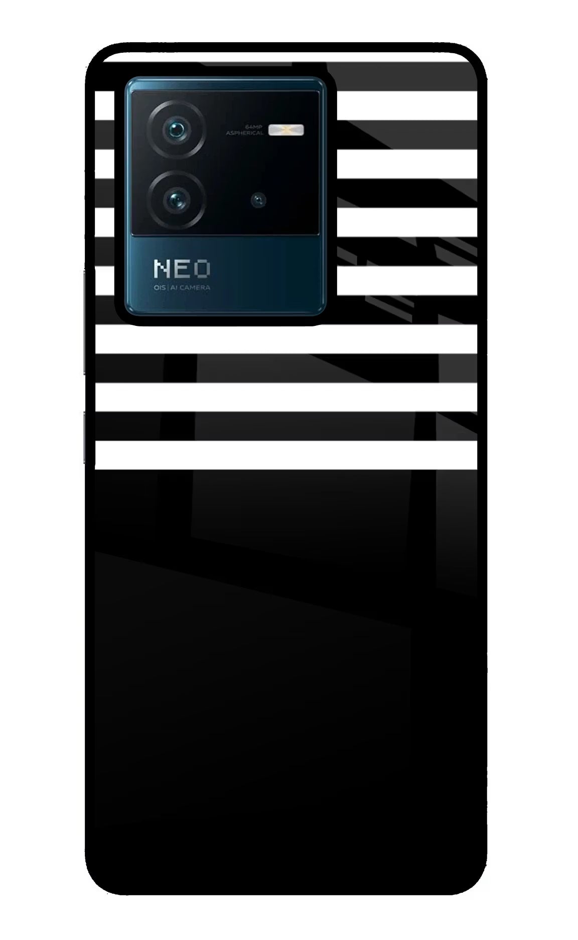 Black and White Print IQOO Neo 6 5G Glass Case