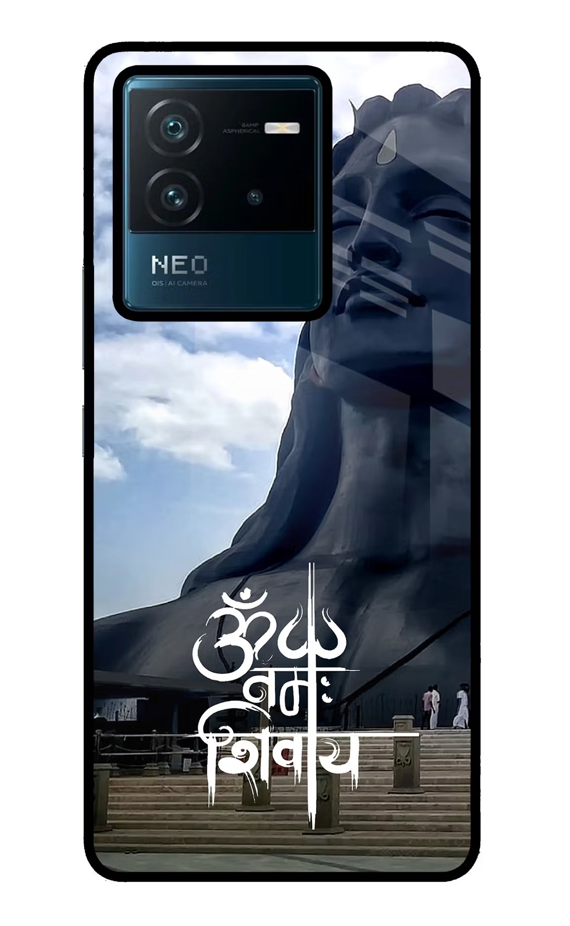 Om Namah Shivay IQOO Neo 6 5G Glass Case Back Cover by Casekaro