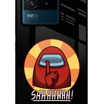 Among Us Shhh! IQOO Neo 6 5G Glass Case Back Cover by Casekaro