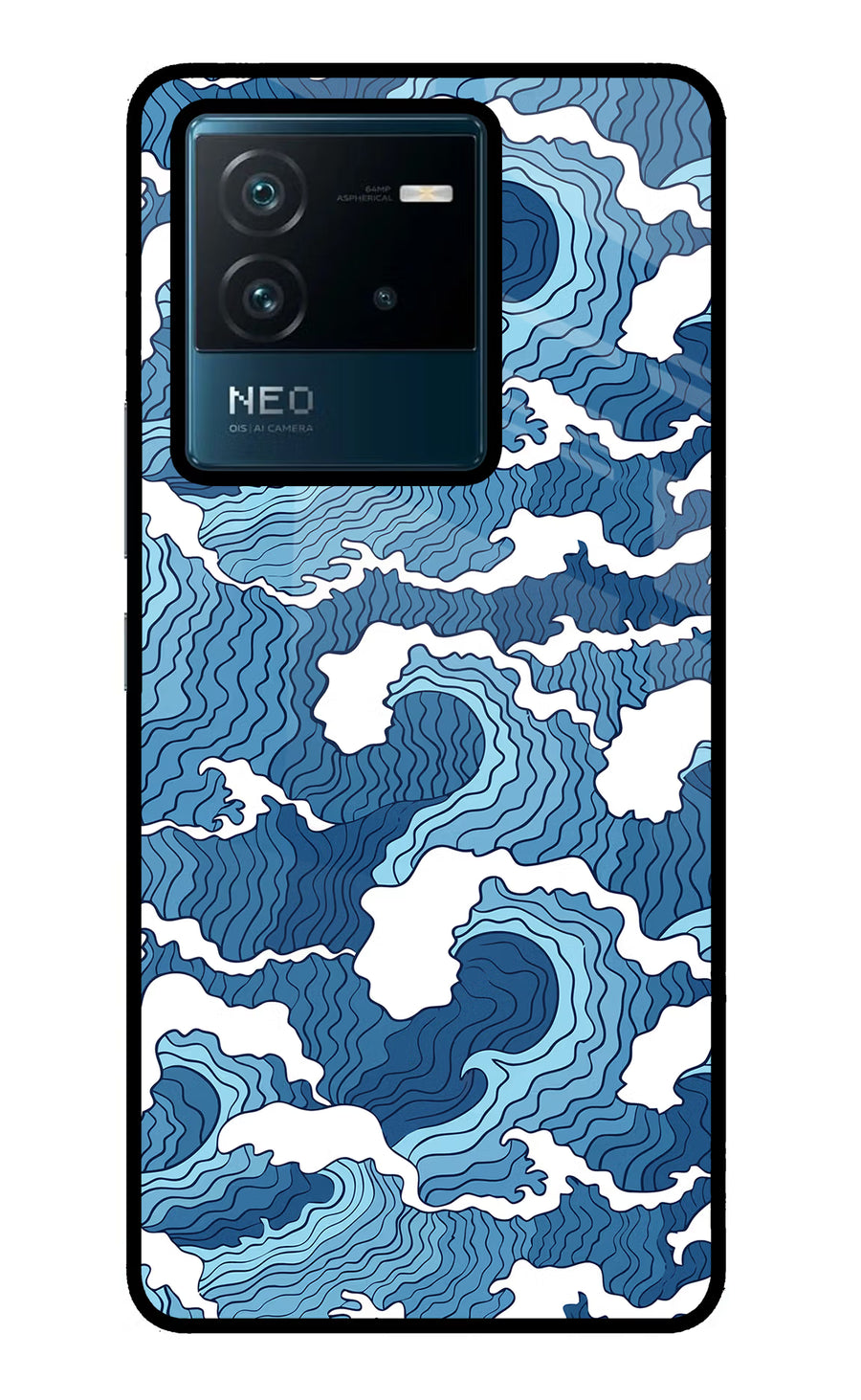 Blue Waves IQOO Neo 6 5G Back Cover, Glass case