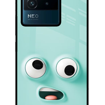 Funny Cartoon IQOO Neo 6 5G Glass Case Back Cover by Casekaro