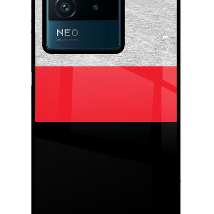 Tri Color Pattern IQOO Neo 6 5G Glass Case