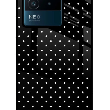 White Dots IQOO Neo 6 5G Glass Case Back Cover by Casekaro