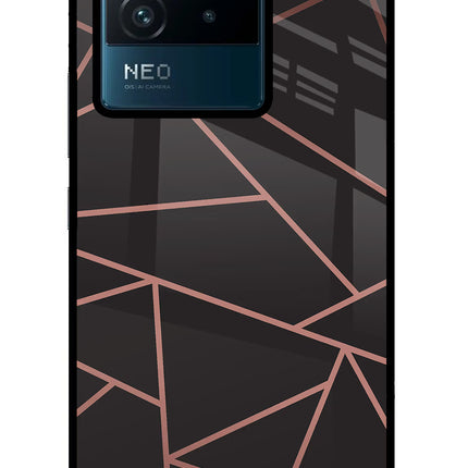 Geometric Pattern IQOO Neo 6 5G Glass Case Back Cover by Casekaro