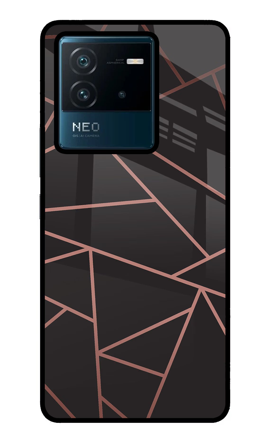 Geometric Pattern IQOO Neo 6 5G Glass Case Back Cover by Casekaro