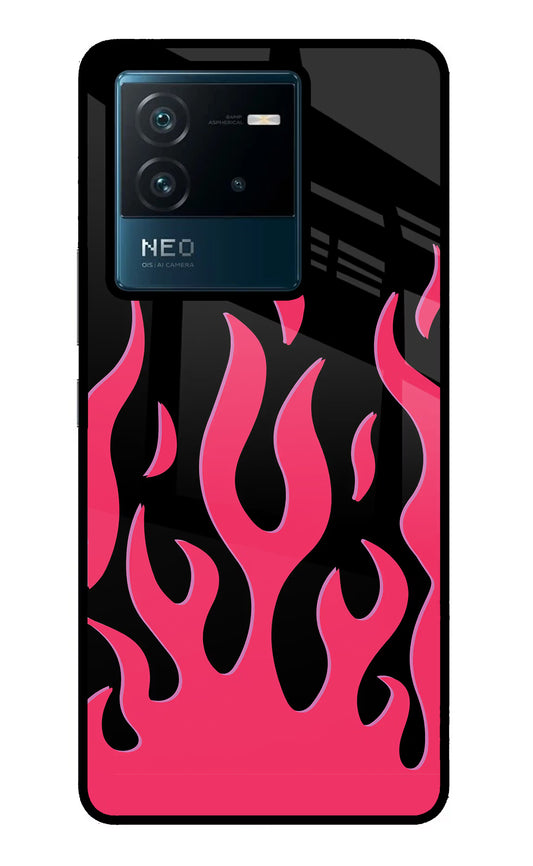 Fire Flames IQOO Neo 6 5G Glass Case