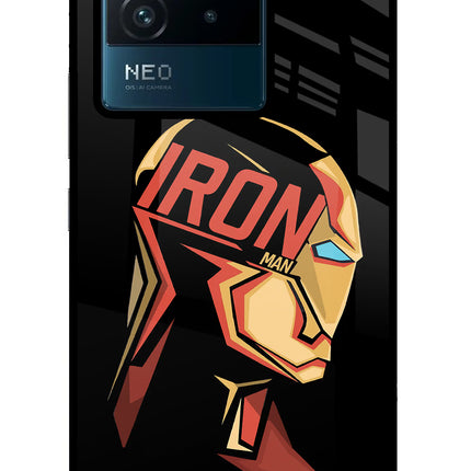 IronMan IQOO Neo 6 5G Glass Case Back Cover by Casekaro