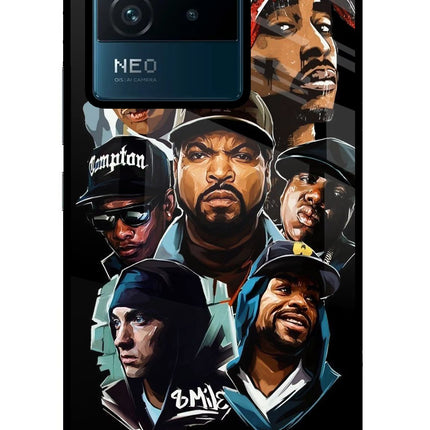 Rappers IQOO Neo 6 5G Glass Case Back Cover by Casekaro