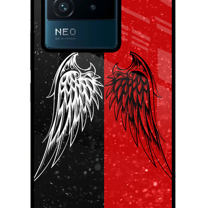 Wings IQOO Neo 6 5G Glass Case Back Cover by Casekaro