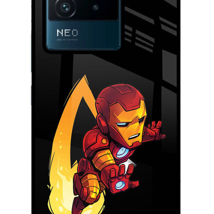 IronMan IQOO Neo 6 5G Glass Case Back Cover by Casekaro
