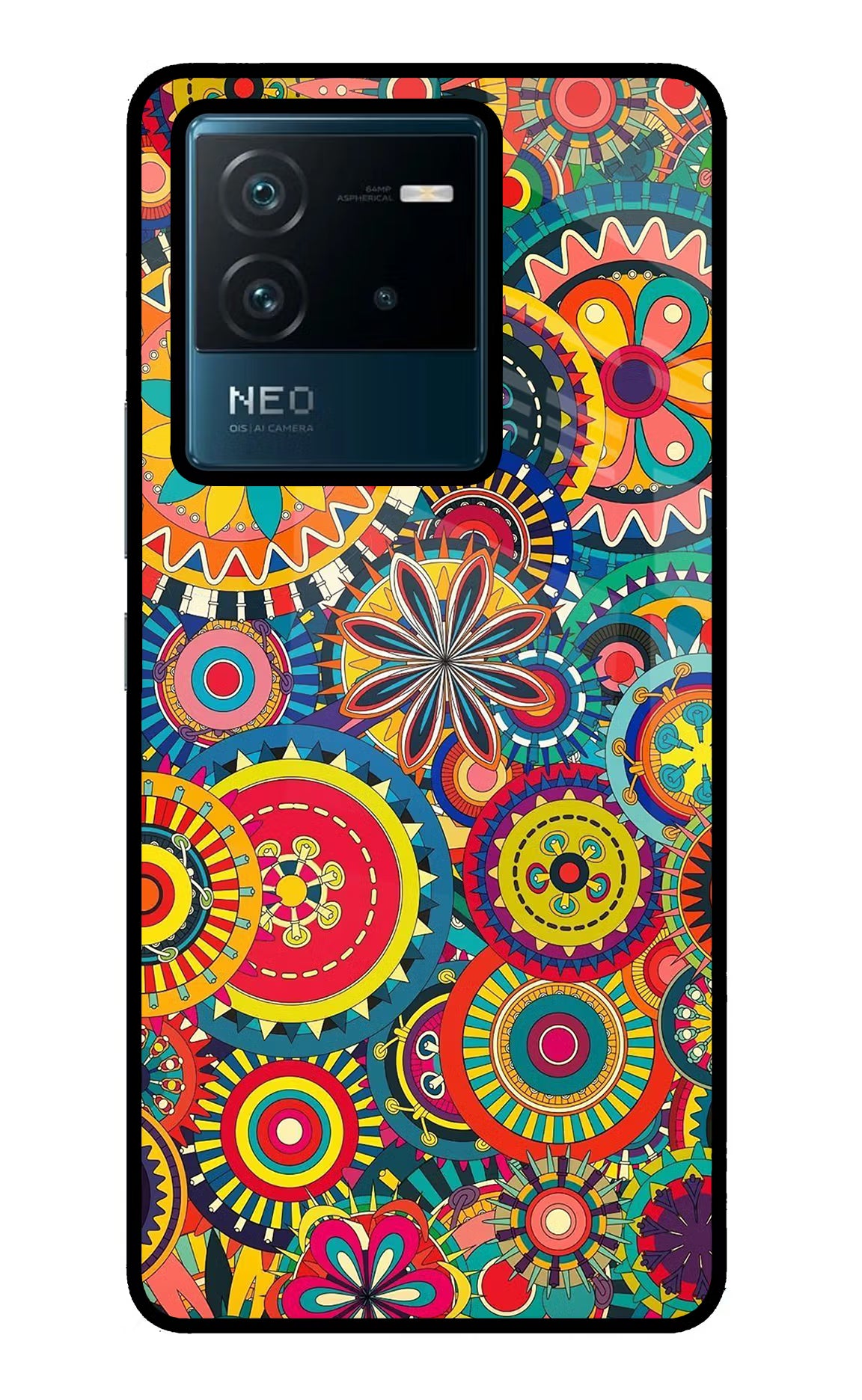 Gol Gol Art IQOO Neo 6 5G Glass Case Back Cover by Casekaro