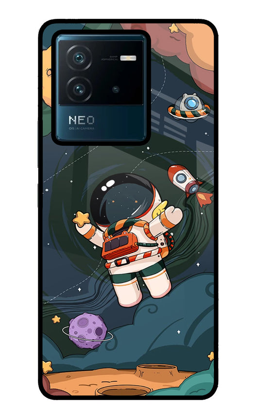 Cartoon Astronaut IQOO Neo 6 5G Glass Case