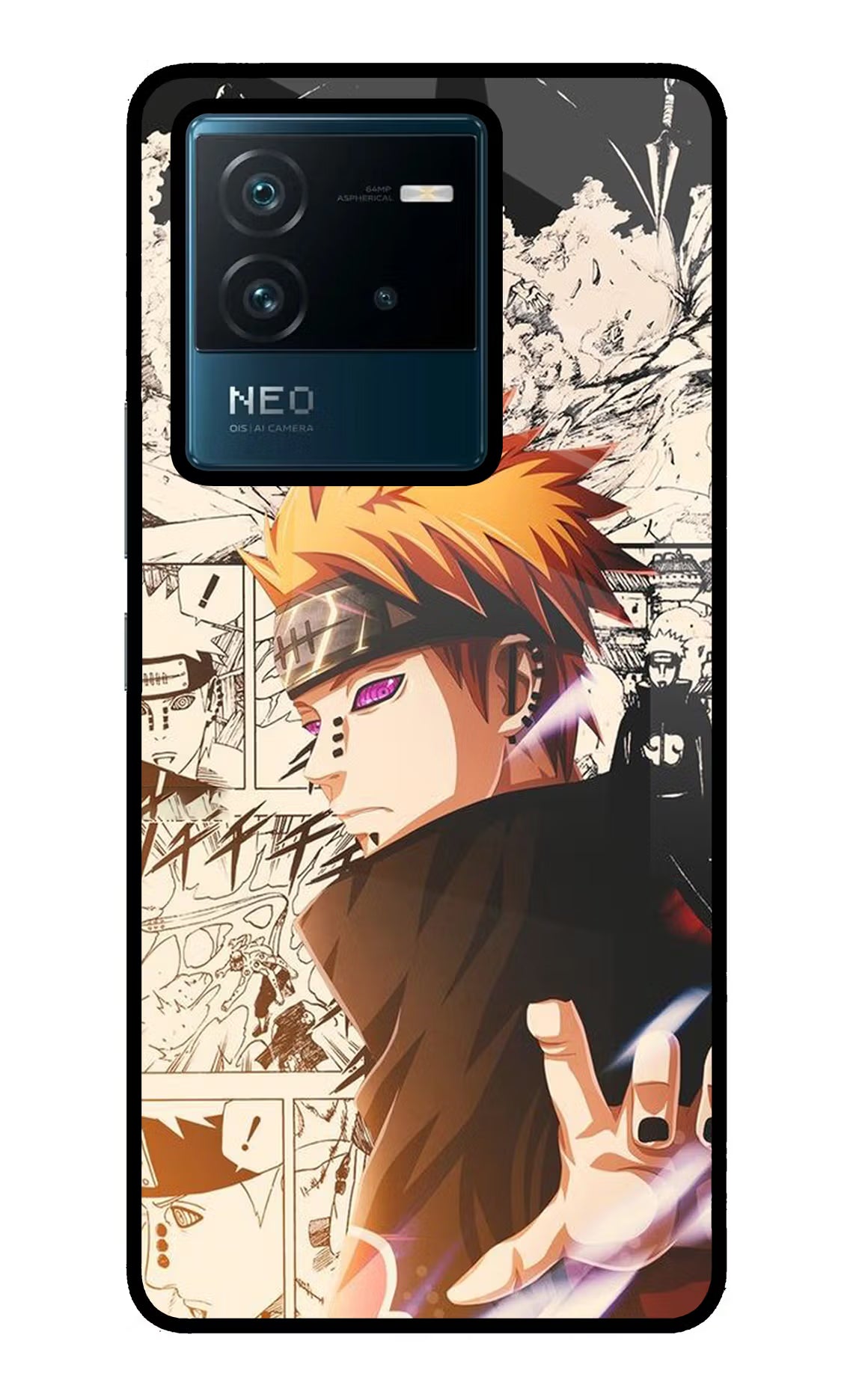 Pain Anime IQOO Neo 6 5G Glass Case Back Cover by Casekaro