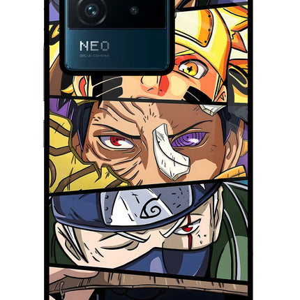 Naruto Character IQOO Neo 6 5G Glass Case Back Cover by Casekaro