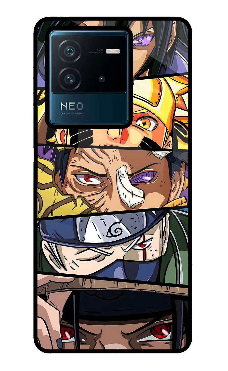 Naruto Character IQOO Neo 6 5G Back Cover, Glass case