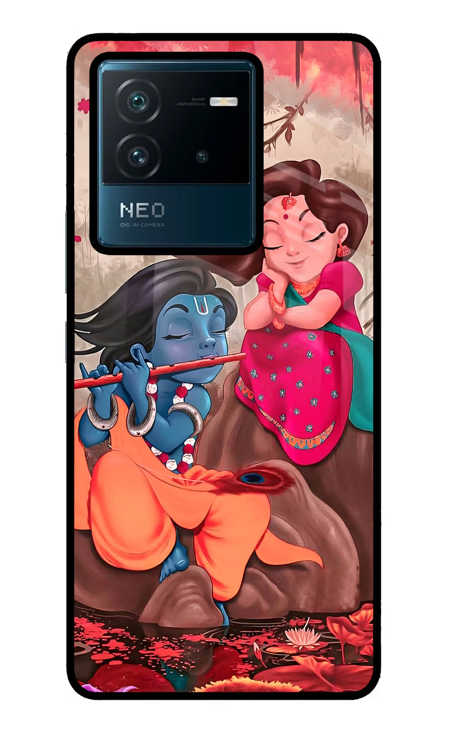 Radhe Krishna IQOO Neo 6 5G Back Cover, Glass case