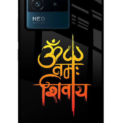 Om Namah Shivay IQOO Neo 6 5G Glass Case Back Cover by Casekaro
