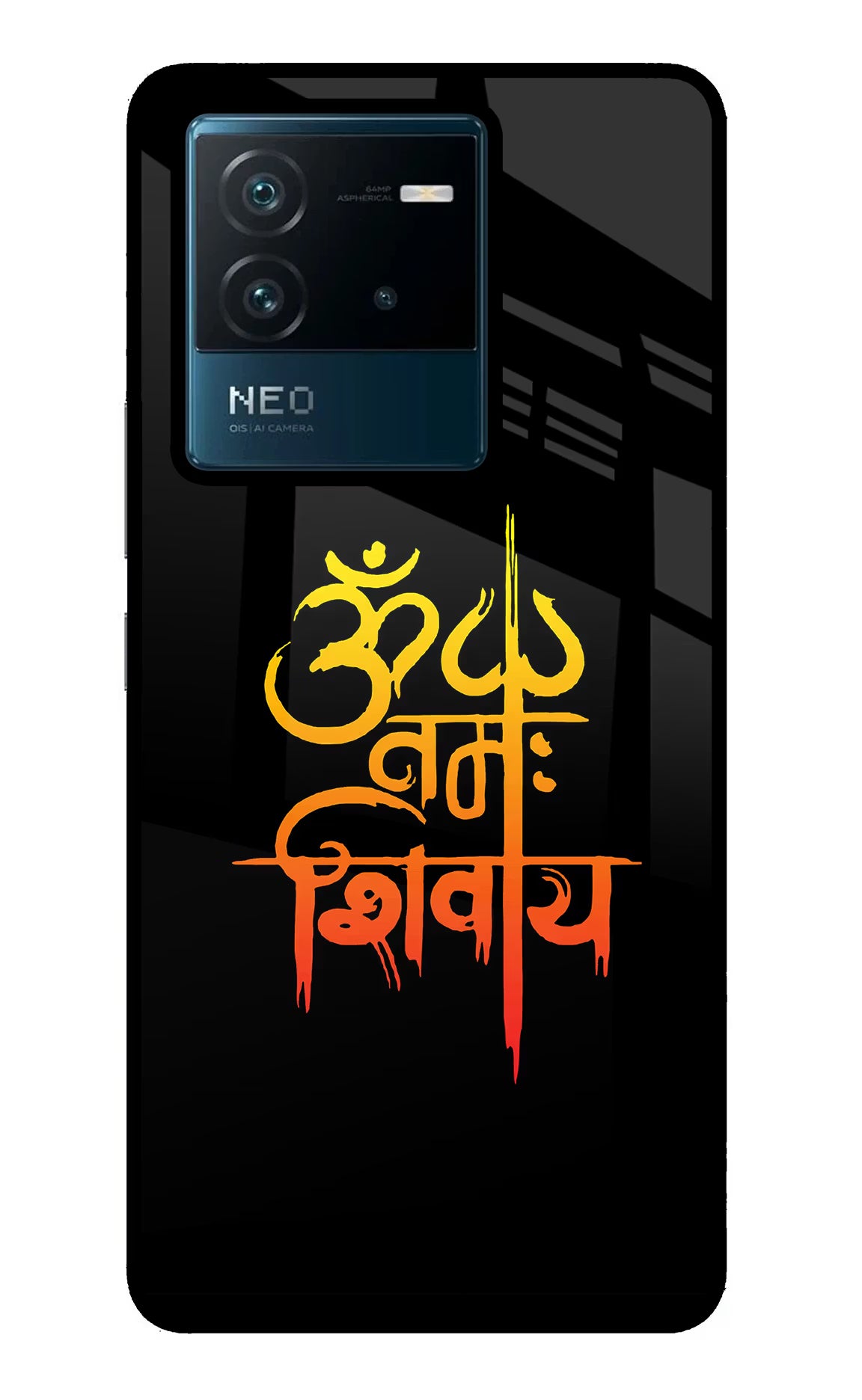Om Namah Shivay IQOO Neo 6 5G Glass Case Back Cover by Casekaro