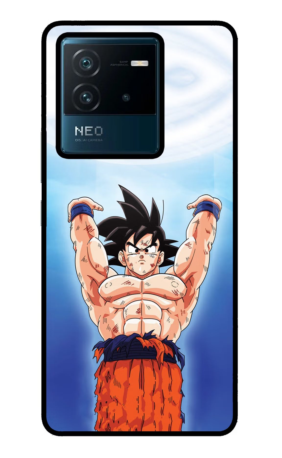 Goku Power IQOO Neo 6 5G Glass Case Back Cover by Casekaro