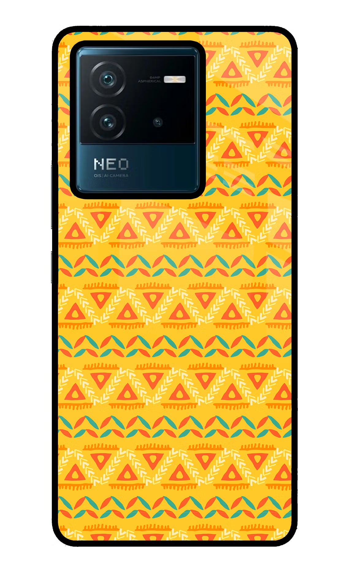 Tribal Pattern IQOO Neo 6 5G Glass Case Back Cover by Casekaro