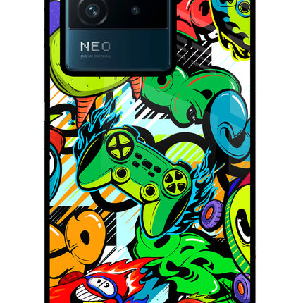 Game Doodle IQOO Neo 6 5G Glass Case