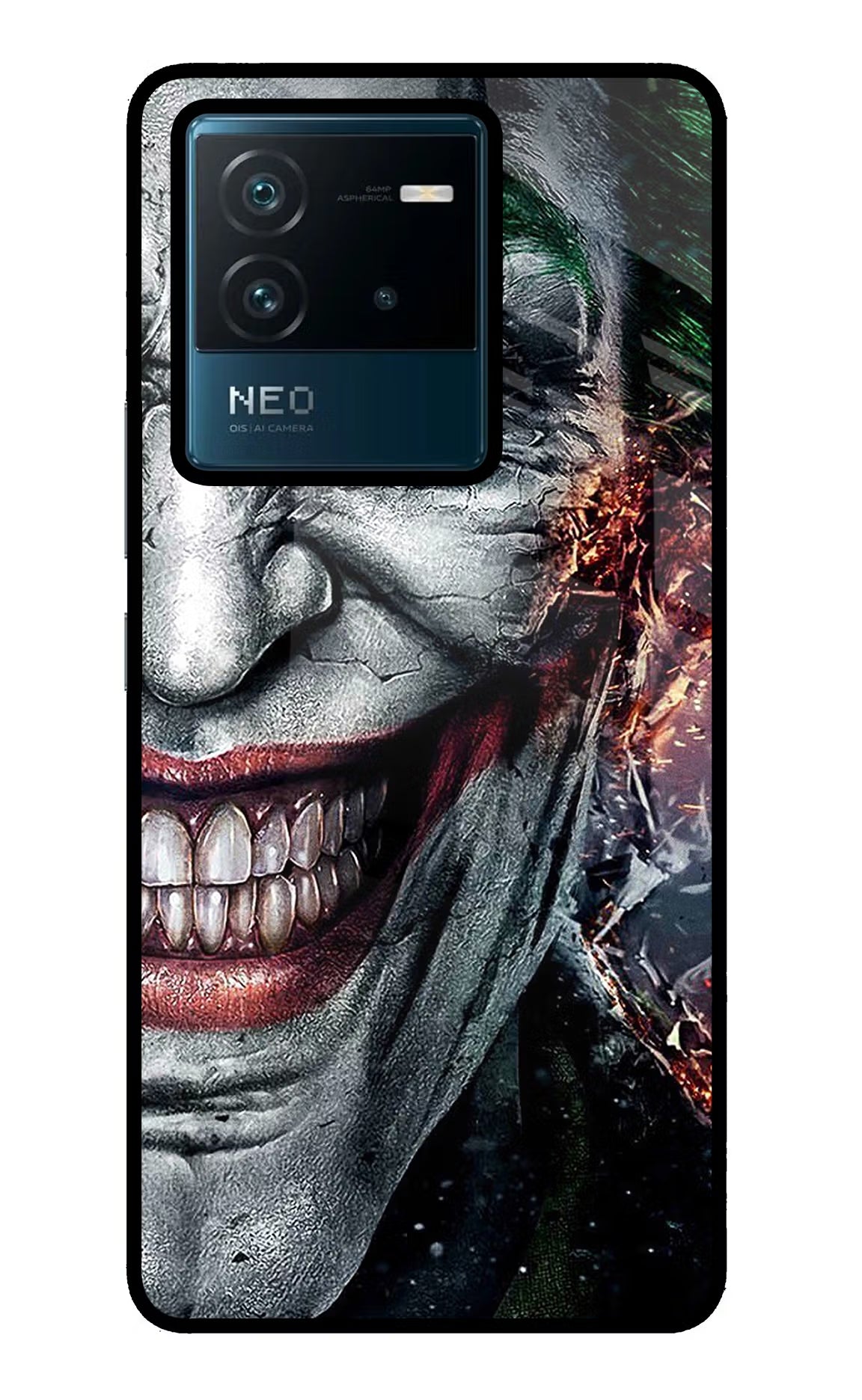 Joker Cam IQOO Neo 6 5G Glass Case Back Cover by Casekaro