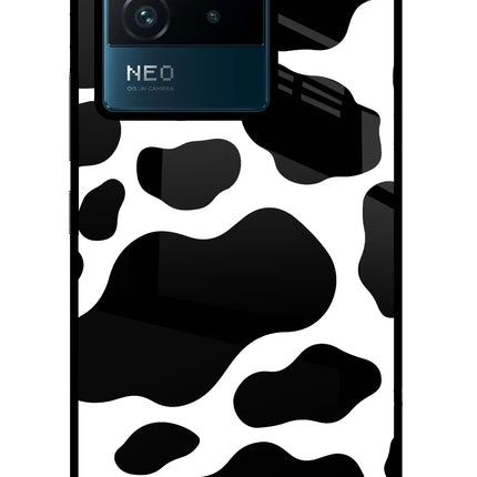 Cow Spots IQOO Neo 6 5G Glass Case Back Cover by Casekaro