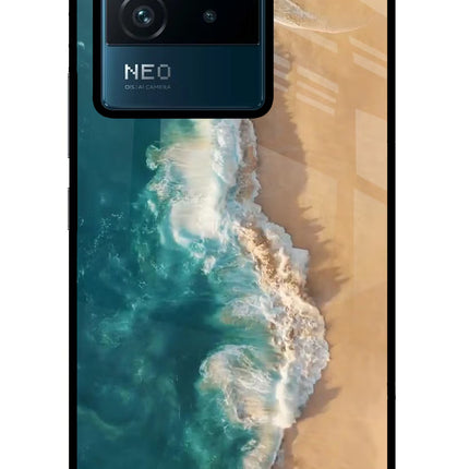 Ocean Beach IQOO Neo 6 5G Glass Case Back Cover by Casekaro