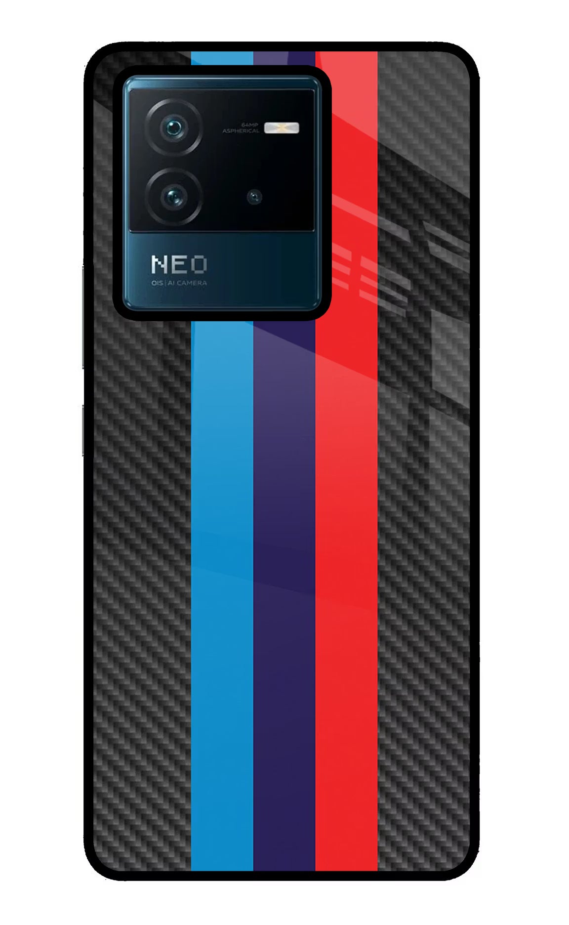BMW Stripes Pattern IQOO Neo 6 5G Glass Case