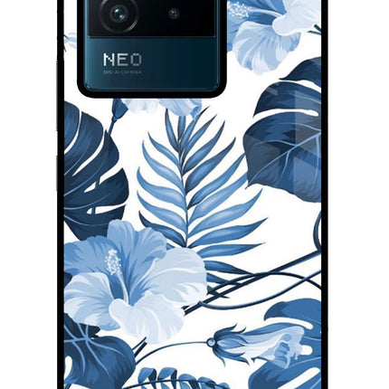 Fabric Art IQOO Neo 6 5G Glass Case Back Cover by Casekaro