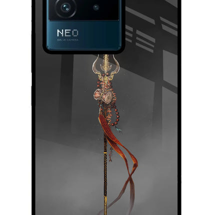 Shiv Trishul IQOO Neo 6 5G Glass Case Back Cover by Casekaro
