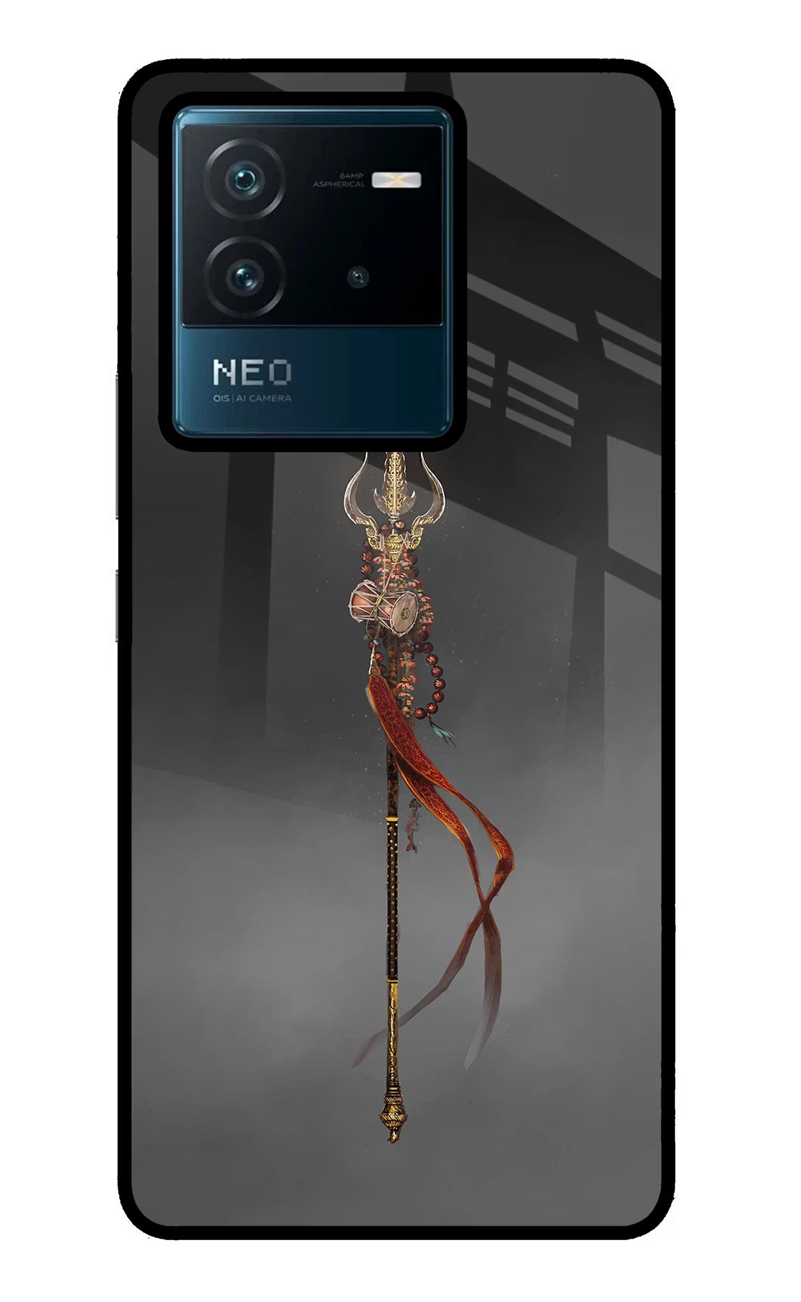 Shiv Trishul IQOO Neo 6 5G Glass Case Back Cover by Casekaro
