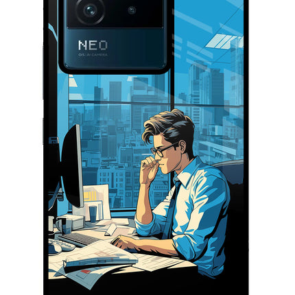 Focused Hustler (AI Generated) IQOO Neo 6 5G Glass Case Back Cover by Casekaro