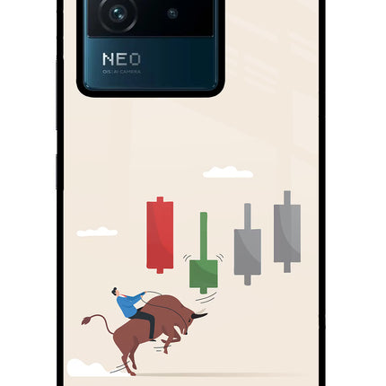 Bull Trading Momentum IQOO Neo 6 5G Glass Case Back Cover by Casekaro