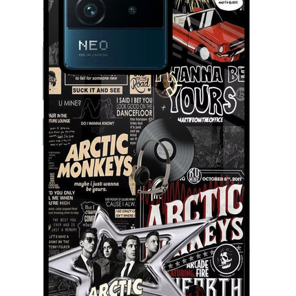 Arctic Monkeys IQOO Neo 6 5G Glass Case Back Cover by Casekaro