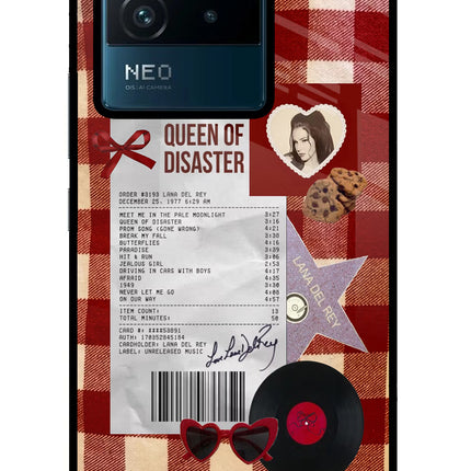Queen of Disaster IQOO Neo 6 5G Glass Case