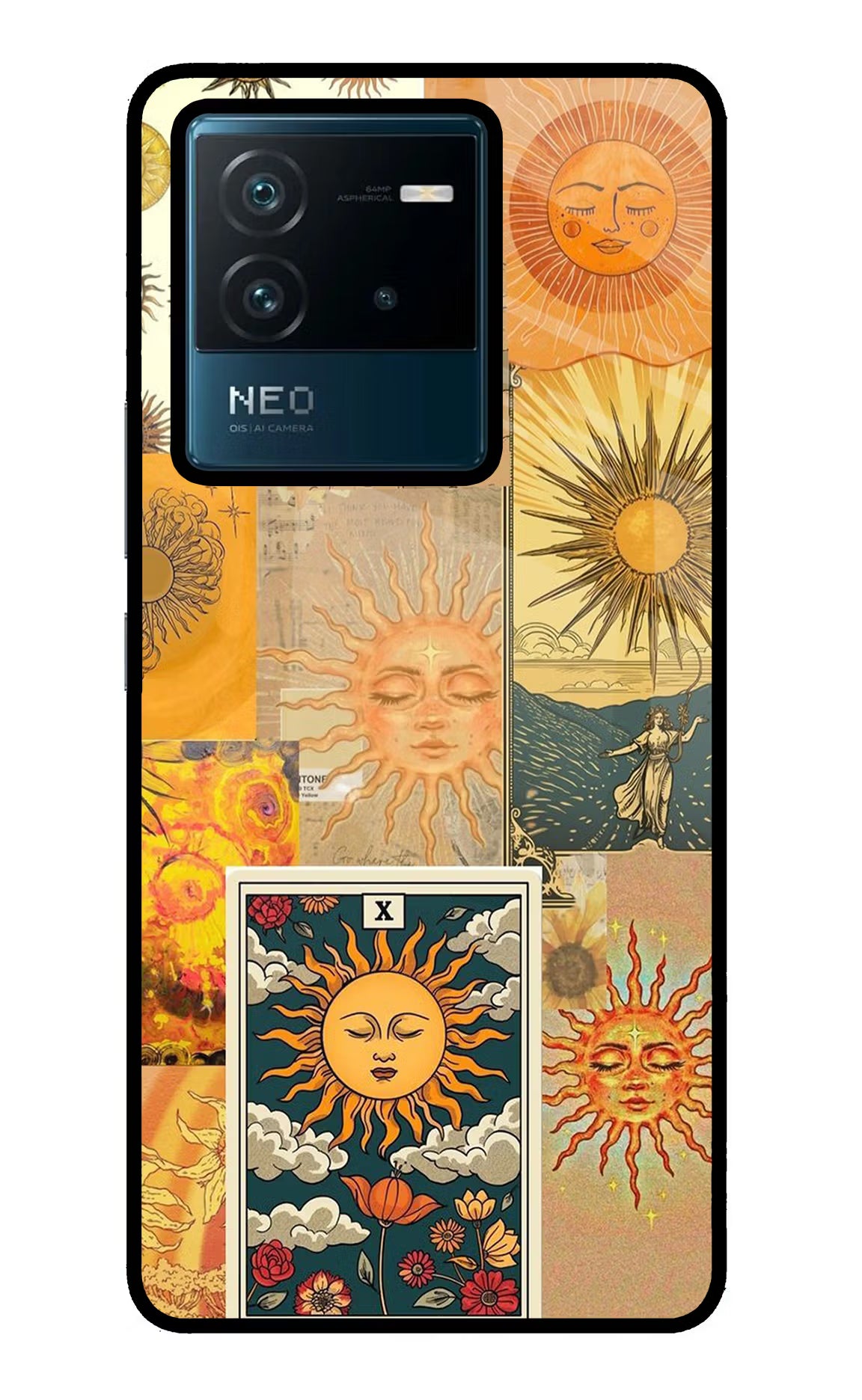 Sun IQOO Neo 6 5G Glass Case Back Cover by Casekaro