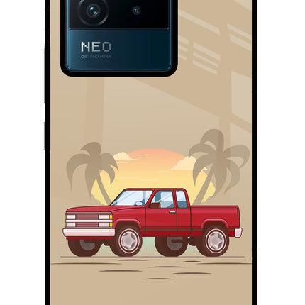 Desert Classic Drive IQOO Neo 6 5G Glass Case Back Cover by Casekaro