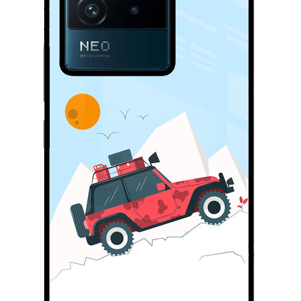 Mountain Trail Beast IQOO Neo 6 5G Glass Case Back Cover by Casekaro