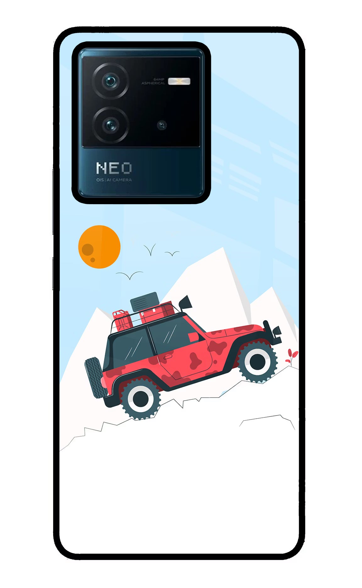 Mountain Trail Beast IQOO Neo 6 5G Glass Case Back Cover by Casekaro