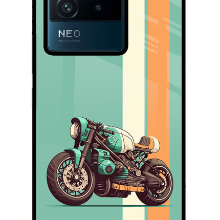 Striped Moto Drift IQOO Neo 6 5G Glass Case