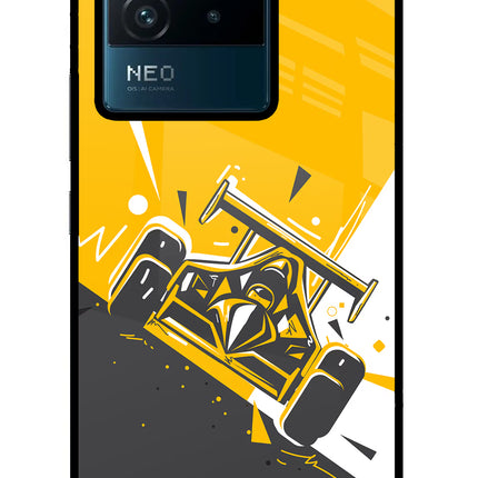Track King IQOO Neo 6 5G Glass Case Back Cover by Casekaro