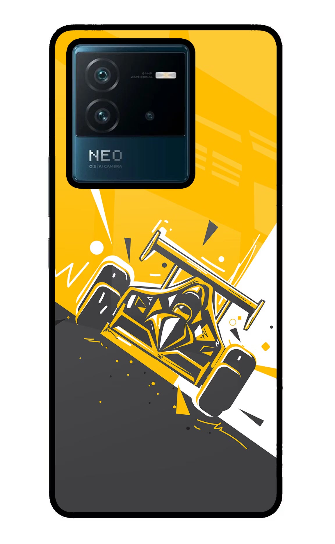 Track King IQOO Neo 6 5G Glass Case Back Cover by Casekaro