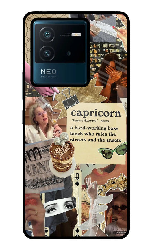 Capricorn Zodiac IQOO Neo 6 5G Glass Case