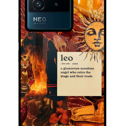 Leo Zodiac IQOO Neo 6 5G Glass Case Back Cover by Casekaro