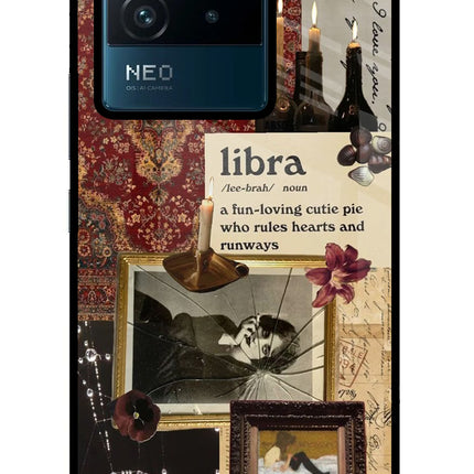 Libra Zodiac IQOO Neo 6 5G Glass Case Back Cover by Casekaro